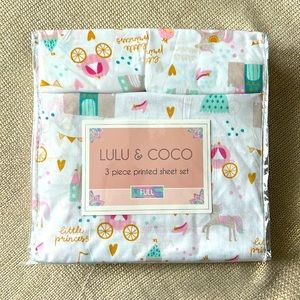 Lulu & Coco 3 Piece Full Princess Sheet Set
